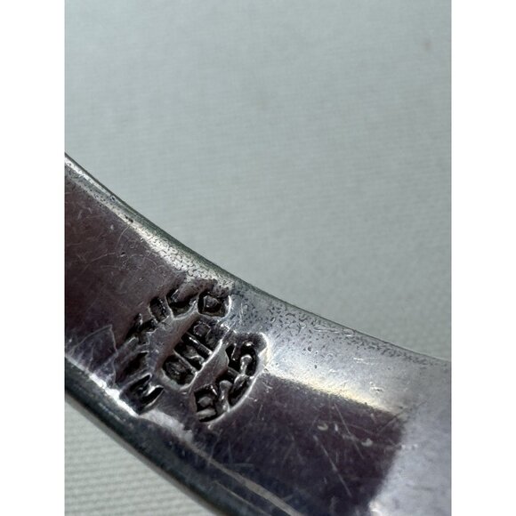 Vintage Bracelet Taxco Mexico Sterling Cuff Modernist Hinged Wide Streaks IN-02 - Picture 5 of 11